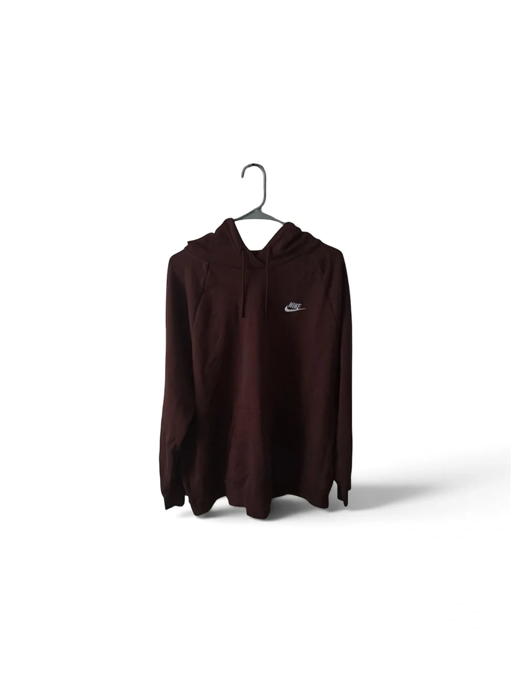 Nike Maroon Pullover Hoodie with Small Chest Swoosh